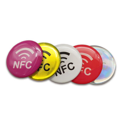 ব্যাস 30mm Epoxy কার্ড 13.56MHZ Nfc Epoxy ট্যাগ ISO14443A