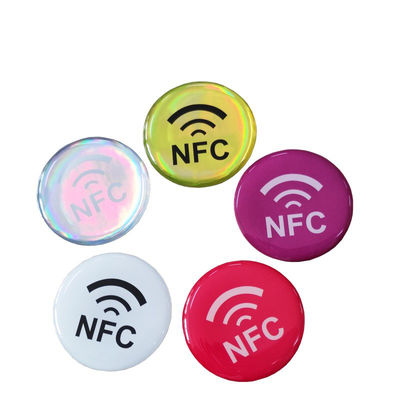 ব্যাস 30mm Epoxy কার্ড 13.56MHZ Nfc Epoxy ট্যাগ ISO14443A
